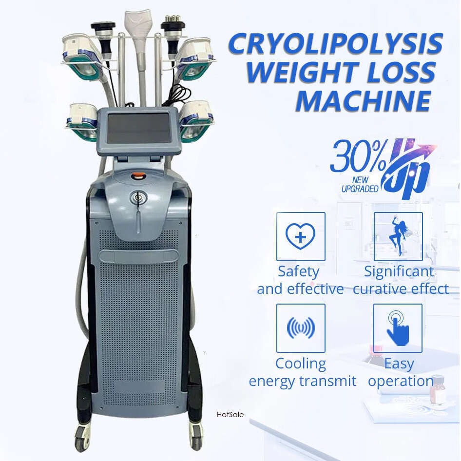 Top Selling 7 In 1 Freezing Cryolipolysis Cavitation RF Weight Loss Body Slimming Fat Dissolving Jawline Double Chin Removal Cryo Beauty Ma