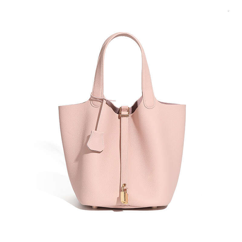 High-Quality Vegetable Basket Top Layer Cowhide Niche High-End Exquisite Handheld Bucket Bag For Women B5