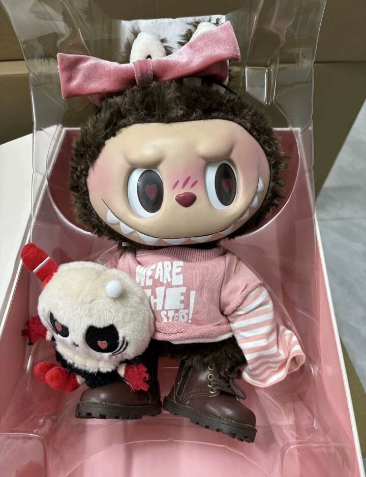 Authentic 38Cm Labubu The Monsters Catch If You Like Me Cotton Vinyl Figurines Plush Doll Blind Boxes