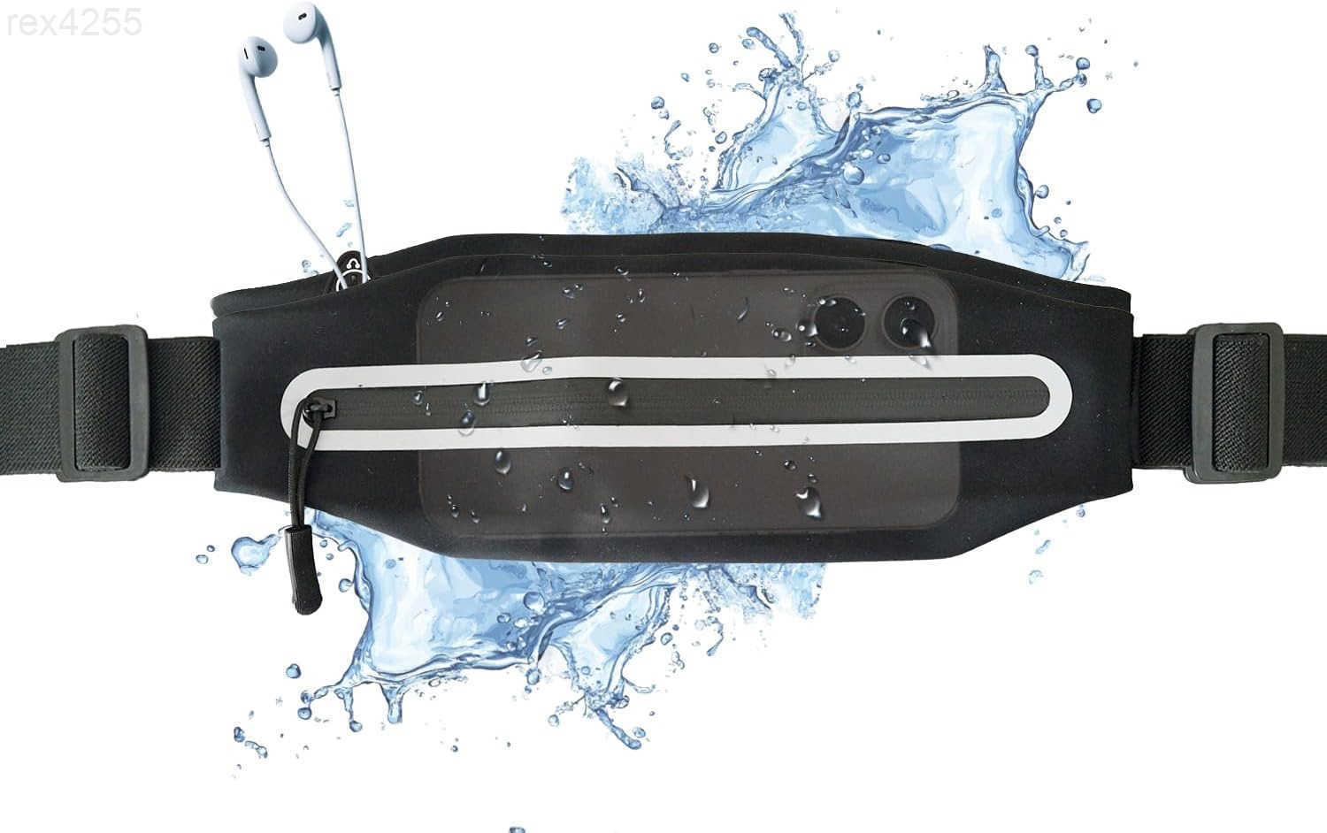 Slim Running Belt Fanny Pack for Women MenRunning phone holderRunning Waist Pouch bag for Workout JoggingMoney beltRunner Gear AccessoriesBlackW250912