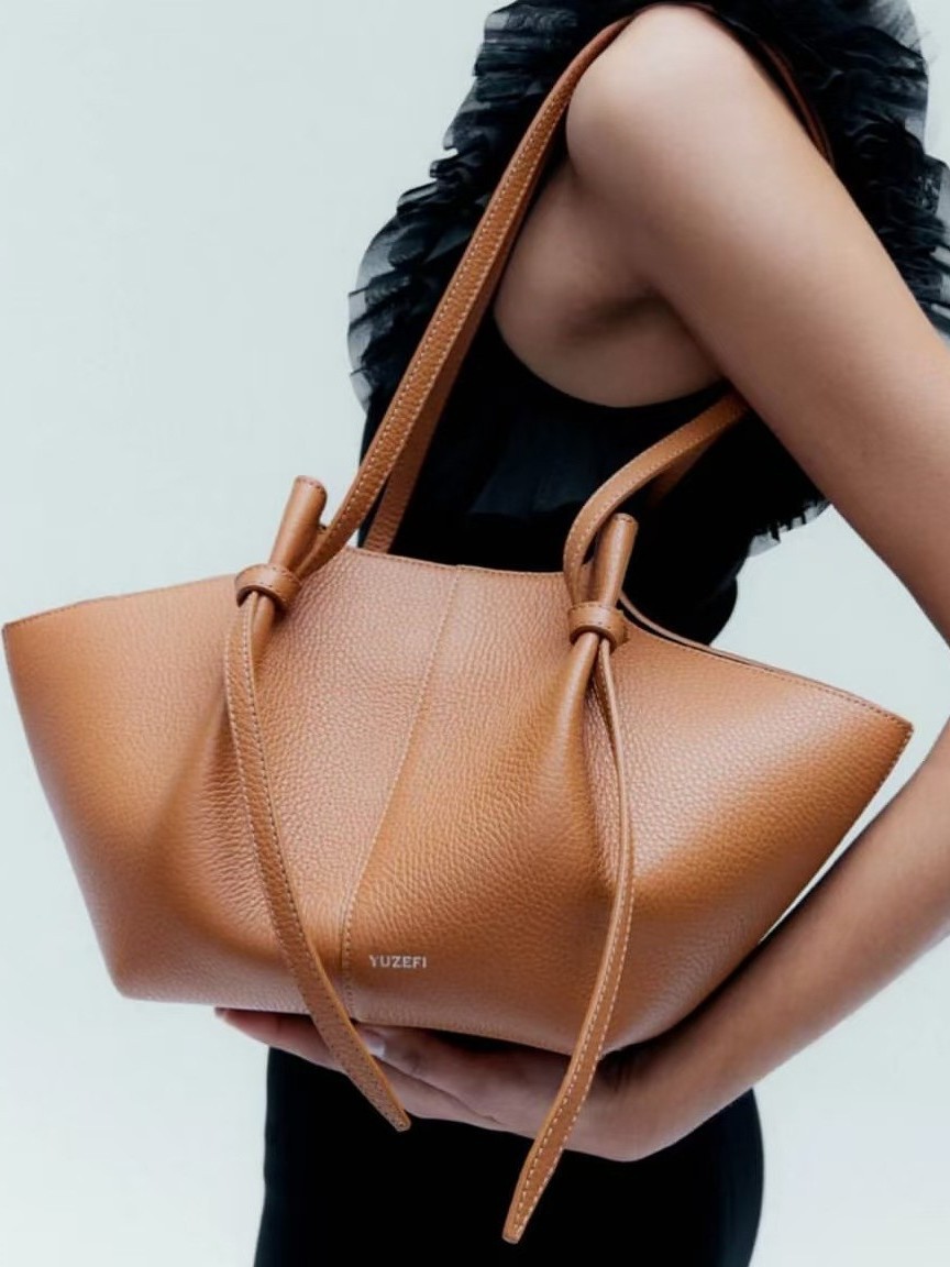 YUZEFI Wing Bag Genuine Leather Tote Underarm Bag