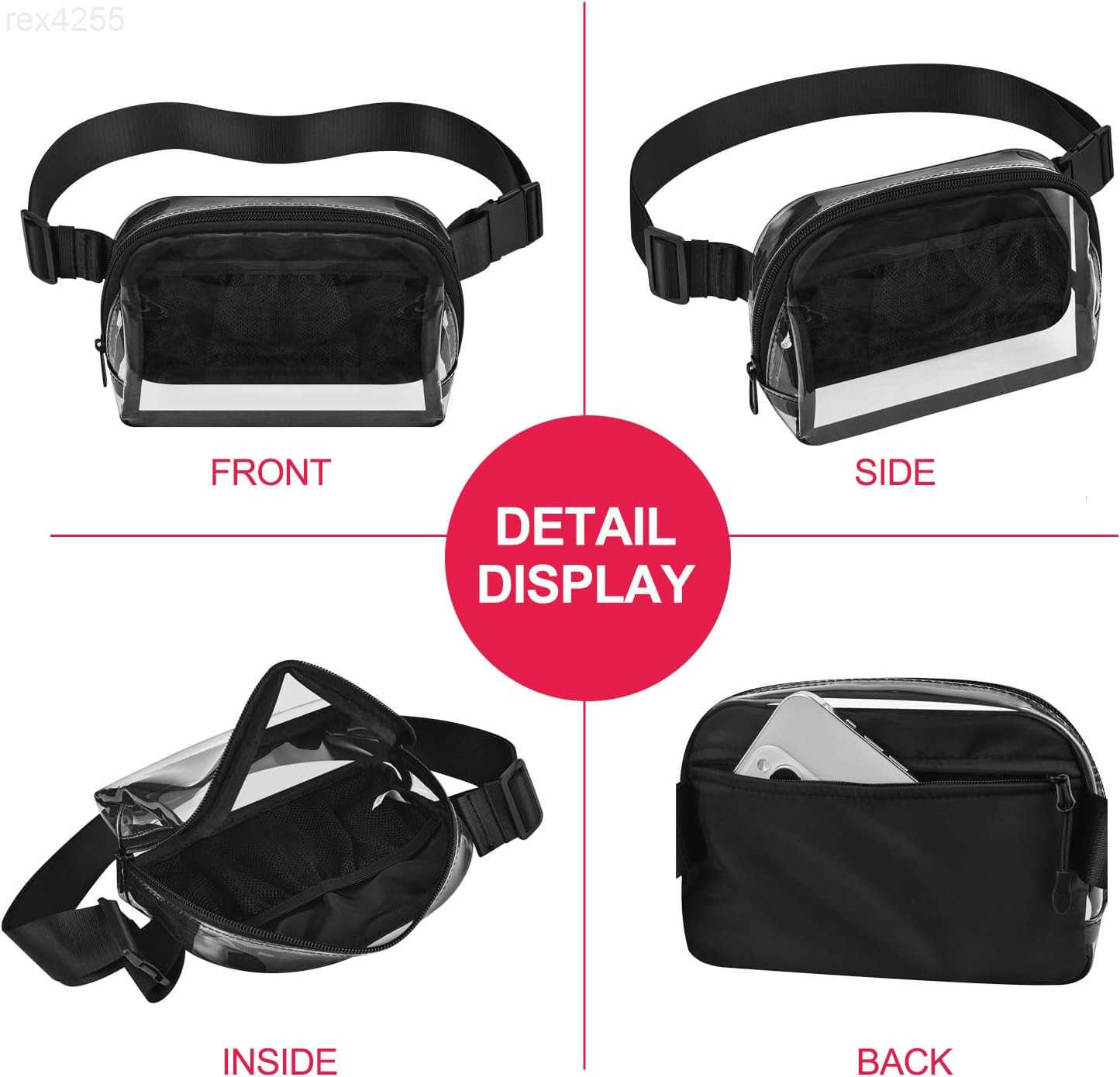 Fanny Pack Stadium ApprovedFashion Belt Bag for Women with Adjustable Strap for Games Concert FestivalW250912