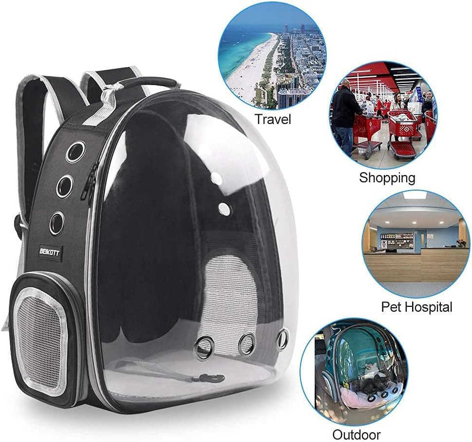 Cat Backpack Carriers Dog Backpack Pet Backpack for Small Cats Puppies Dogs Bunny AirlineApproved Ventilate Transparent Bubble Backpack for Travel and