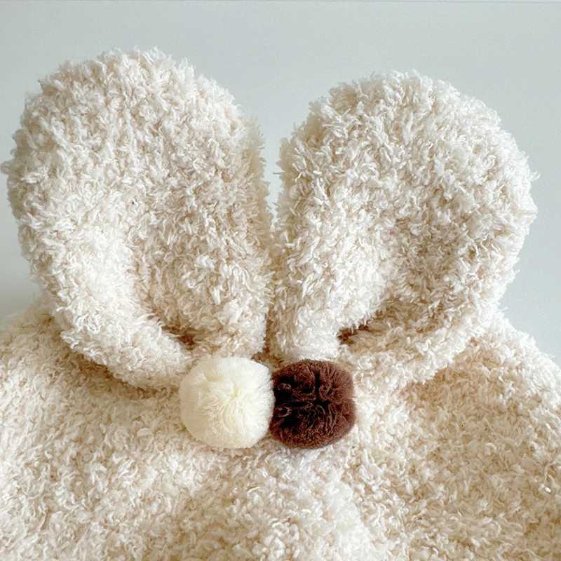 2024 Baby Hats Winter Girls Newborn Soft Cartoon Cute Rabbit Ears Knitted Beanie Hat Infant Warmer Stuff Toddr Kids G250910