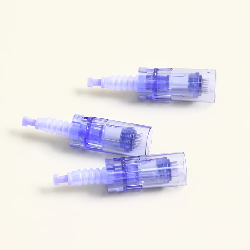 100Pcs 1/3/5/7/9/12/24/36/42 Pin 3D 5D Round Nano Derma Pen Needle Cartridge Replacement Head Tattoo Microneedling PMU For Dr.pen A6 MTS Dermapen Tips