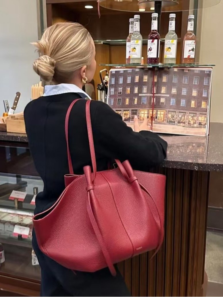 YUZEFI Wing Bag Genuine Leather Tote Underarm Bag