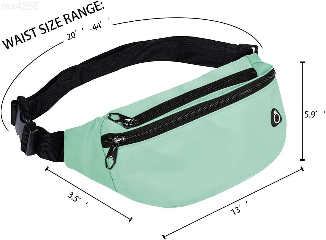 Pack for Men Women Waterproof Sports Waist Bag Pack Belt Bag for Travel Hiking RunningW250912