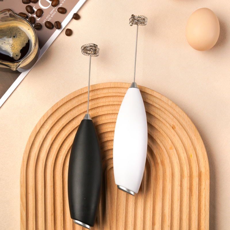 Electric Milk Frother for Coffee - Small Stirrer with New Egg Beater Design