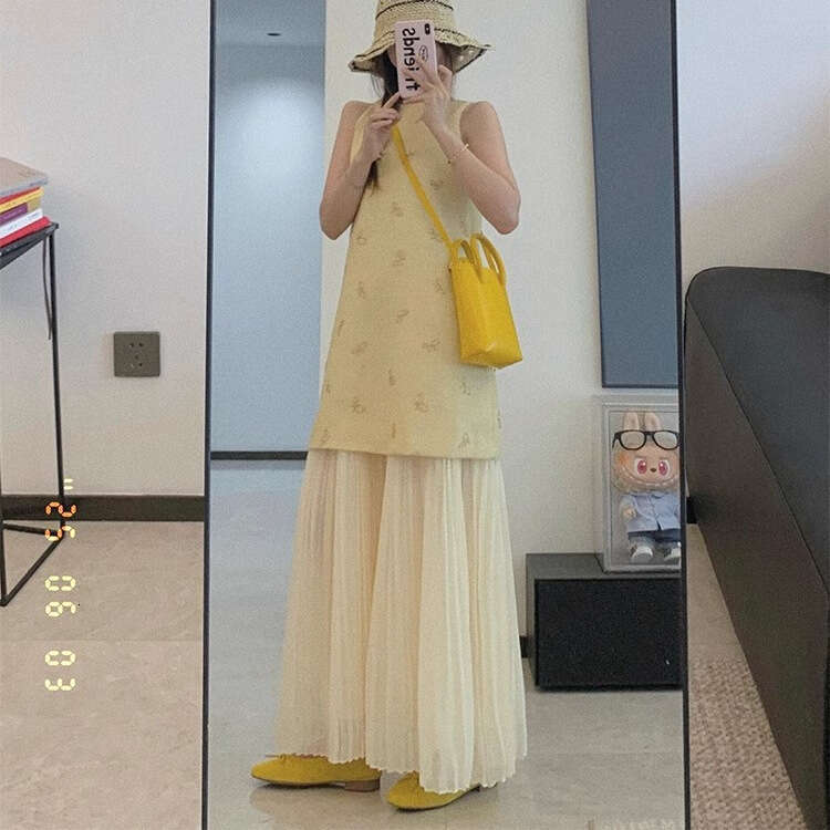 DHEssentials French Fake Two-Piece Little Chanel for Women 2025 Summer New Light Luxury High-End Gentle Style Elegant Long Dress