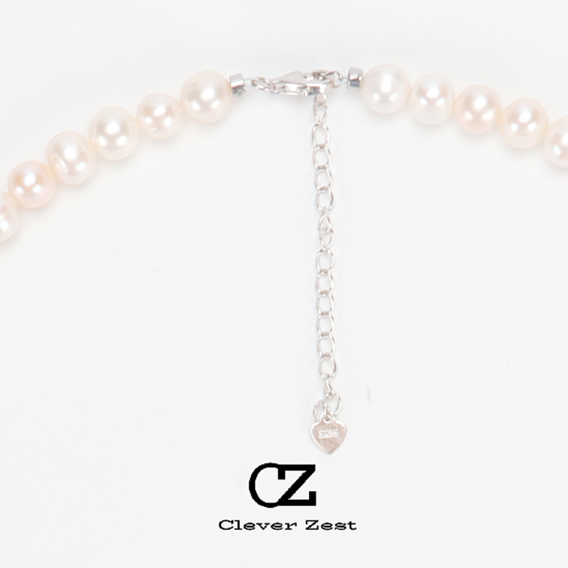 Natural Freshwater Baroque Pearl Necklace Sterling Silver Freshwater Pearl Necklace Stylish and Versatile Vintage Anniversary Gift Best Friend Gift