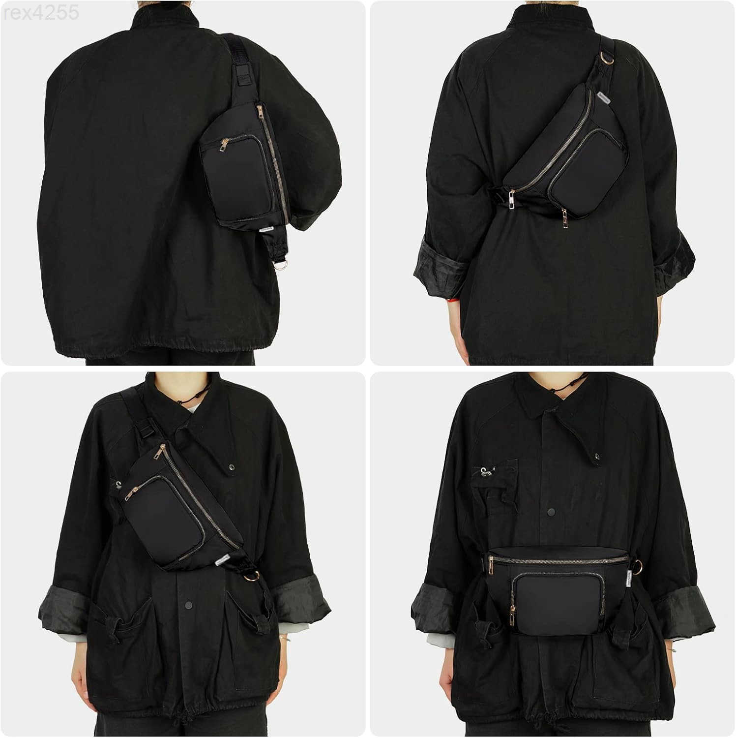 Fanny Packs for WomenLarge Waist Pack with Extra Extension BeltFashion Crossbody Belt Bags for Travel Walking Running Hiking BlackW250912