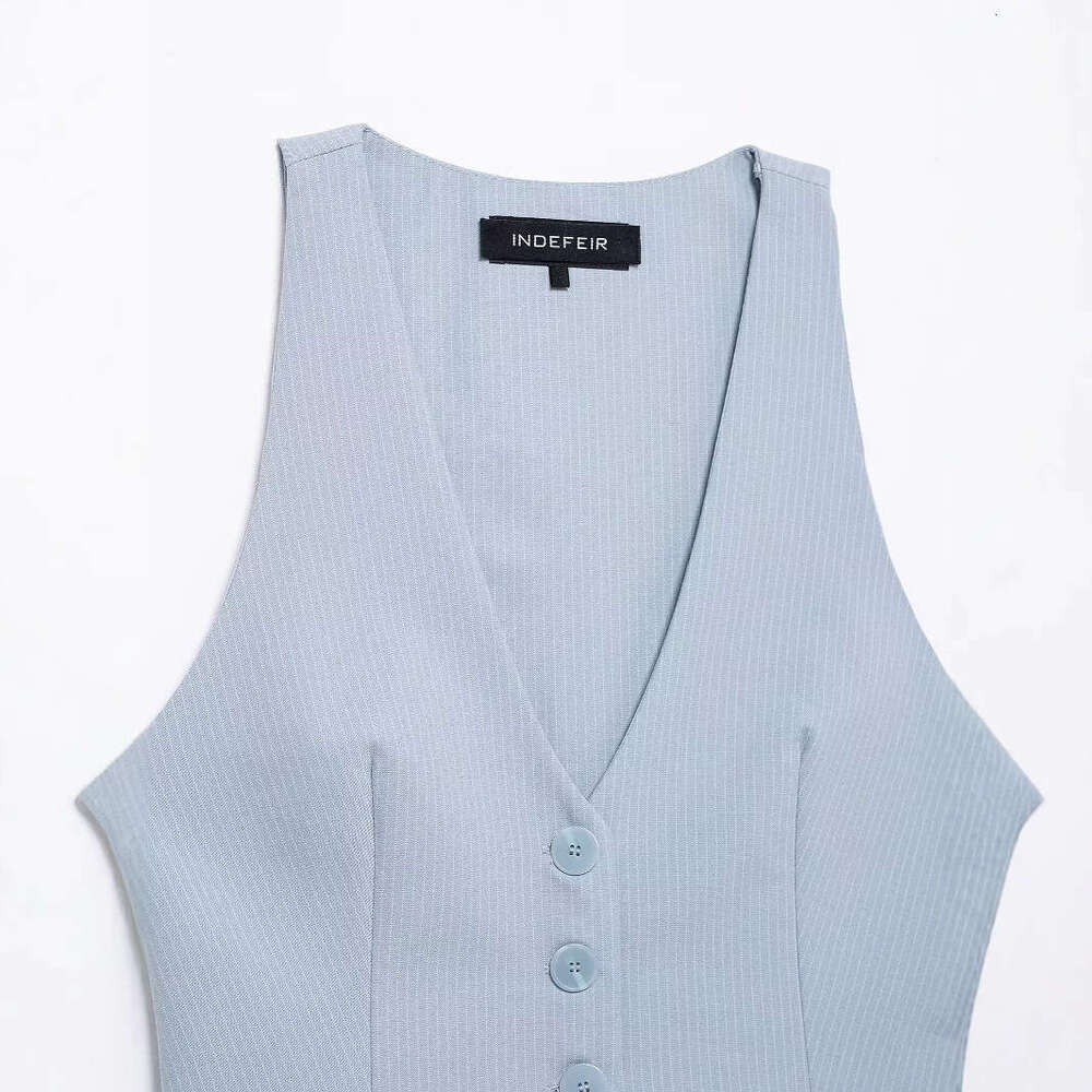 DHEssentials Spring New Style Vest V-Neck Outerwear Single-Breasted Chanel-Style Design Niche 4661077