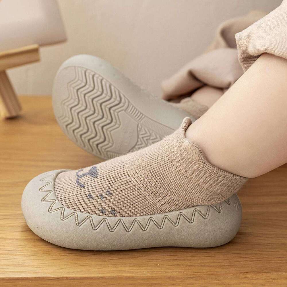 Spring Autumn Toddler Baby Socks 6M-3Y Kids' Anti-Slip Cartoon Floor Shoes Rubber Sole Pre Walkers Lightweight Sneakers