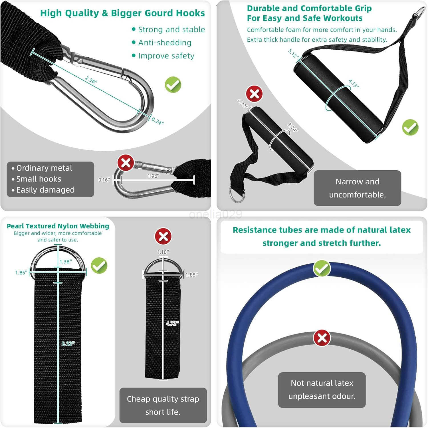 Resistance Bands for Working Out Exercise Bands with Handles Stretch Bands for Exercise Workout Bands with Door Anchors for Physical Therapy Strength 