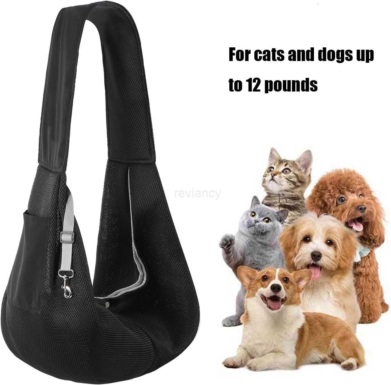 Dog Carrier Cat Carrier Pet Sling Bag Small Dog Pouch Bag HandsFree Crossbody Pet Carrier for Puppies Cat Below 13lbsW250912