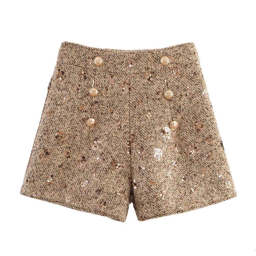 DHEssentials 2025 New Fashionable Elegant Women's Clothing Small Fragrance Style Sequin Embellished Strapless Two-Piece Set