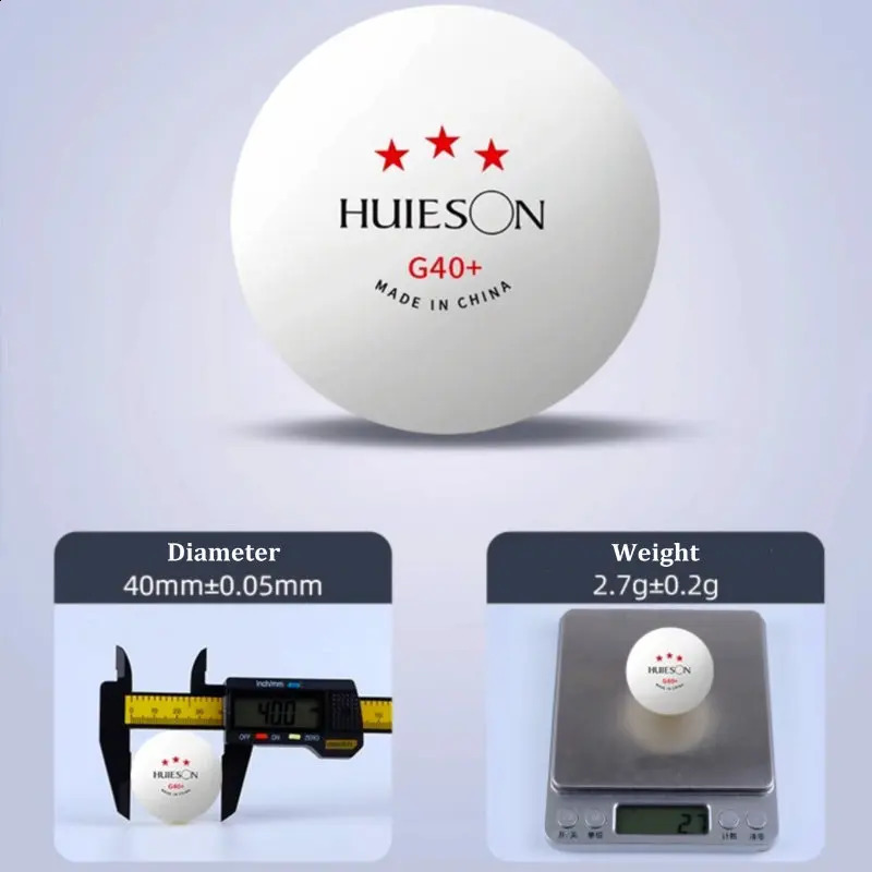 HUIESON 3 Star Ping Pong Balls G40 ABS Plastic Table Tennis Training Ball 40mm 28g for Robot Multiball 250912