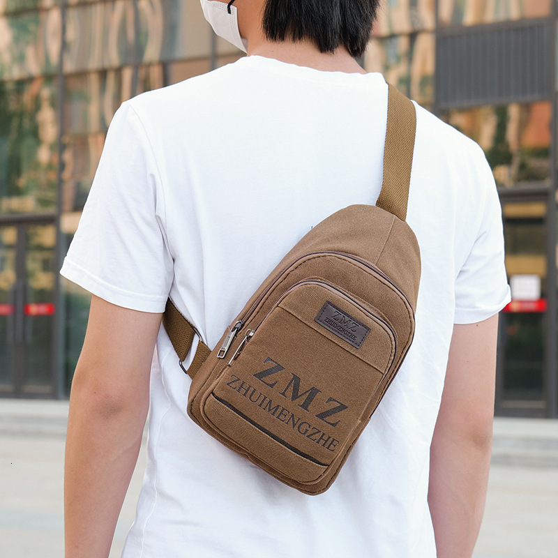 Luxury Bag Canvas Casual Crossbody Bag Men S Trendy Bag Free Shipping Large Capacity Men S Chest Bag Student Backpack Sports Outdoor Cycling Designer 
