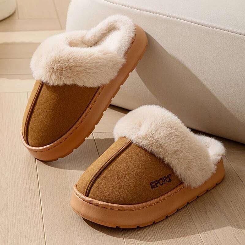 Winter Fluffy Women's Home Slippers Plush Designer Woman Shoes Flats Indoor Casual Warm Fuzzy Fur Slides Elegant Soft New