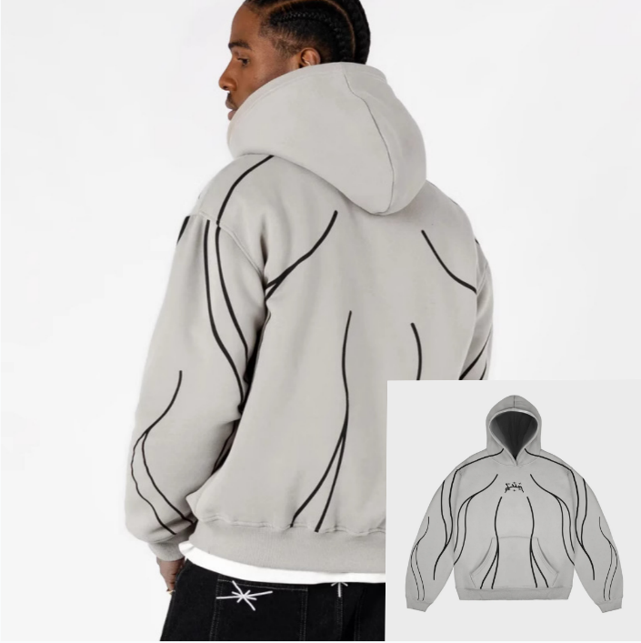 DIVINBYDIVIN Men's Designer Hoodies Harajuku Hip Hop Striped Graphic Print Oversized Sweatshirt Mens Womens Gothic Coats Jacket Clothes