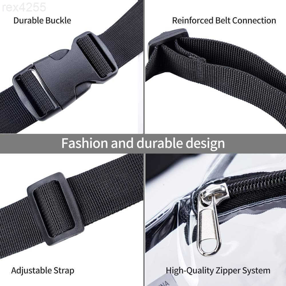 Clear Fanny PackStadium Approved Waist Pack for Festival GamesTravel and ConcertsBlackW250912