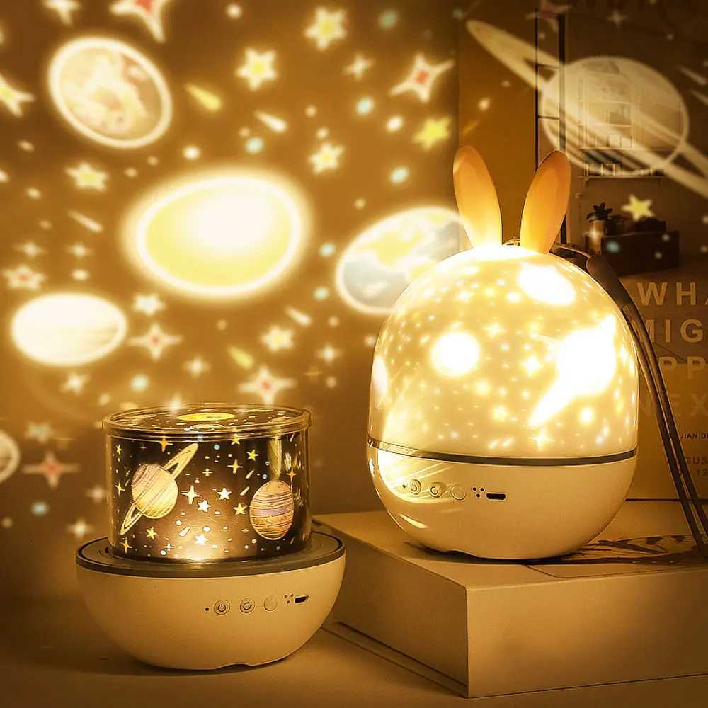 Rabbit Fairy Projection Light Night Light Multiscene Starry Light Festive Party Atmosphere Light Lovely Gift C251122
