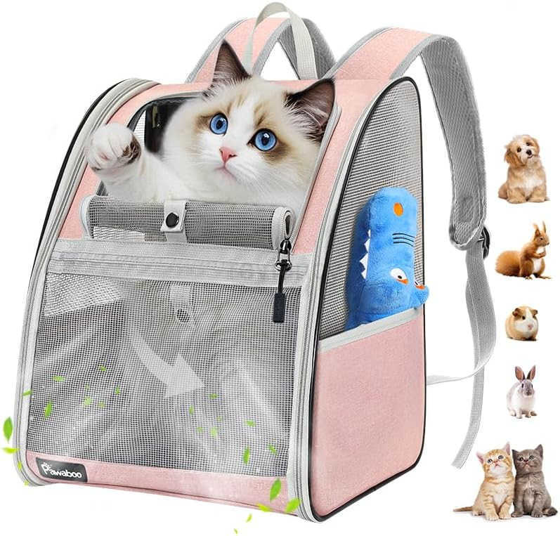 Cat Carrier Backpack Pet Carrier Backpack for Kitties Small Dogs Puppies Breathable Cat Bag Carrier Small Dog Travel Backpack Carrier for Kitten Puppy