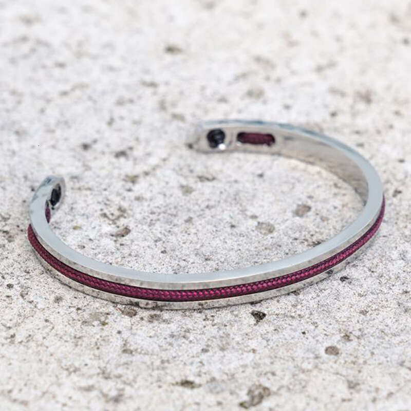 Vacuum Plating Black Stainless Steel Adjustable Open Bracelet for Men and Women