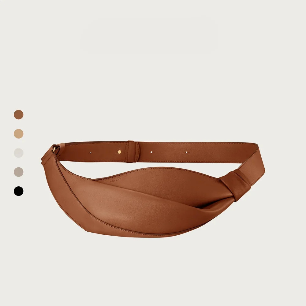 2025 Y2k Ins French n Crescent Neyu Pillow Shaped Personalized Niche Travel Smooth Cowhide Crossbody Bag 250912