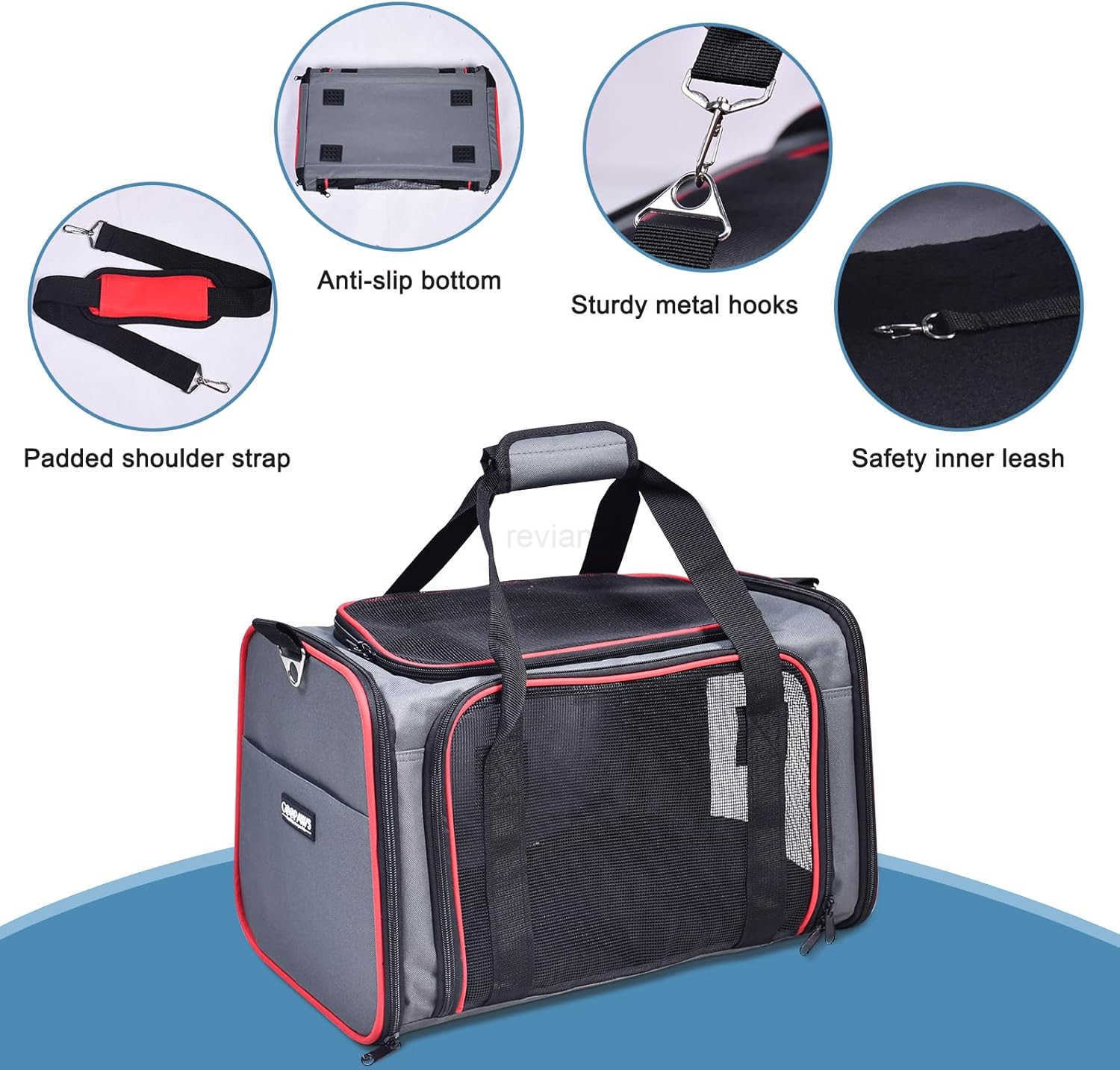 Kennel Pet Carrier for Small Dogs Cats Puppy Airline Approved Cat Carriers Dog Carrier Collapsible Travel Handbag Car Seat Large 19 x 11 x 11 Floral P