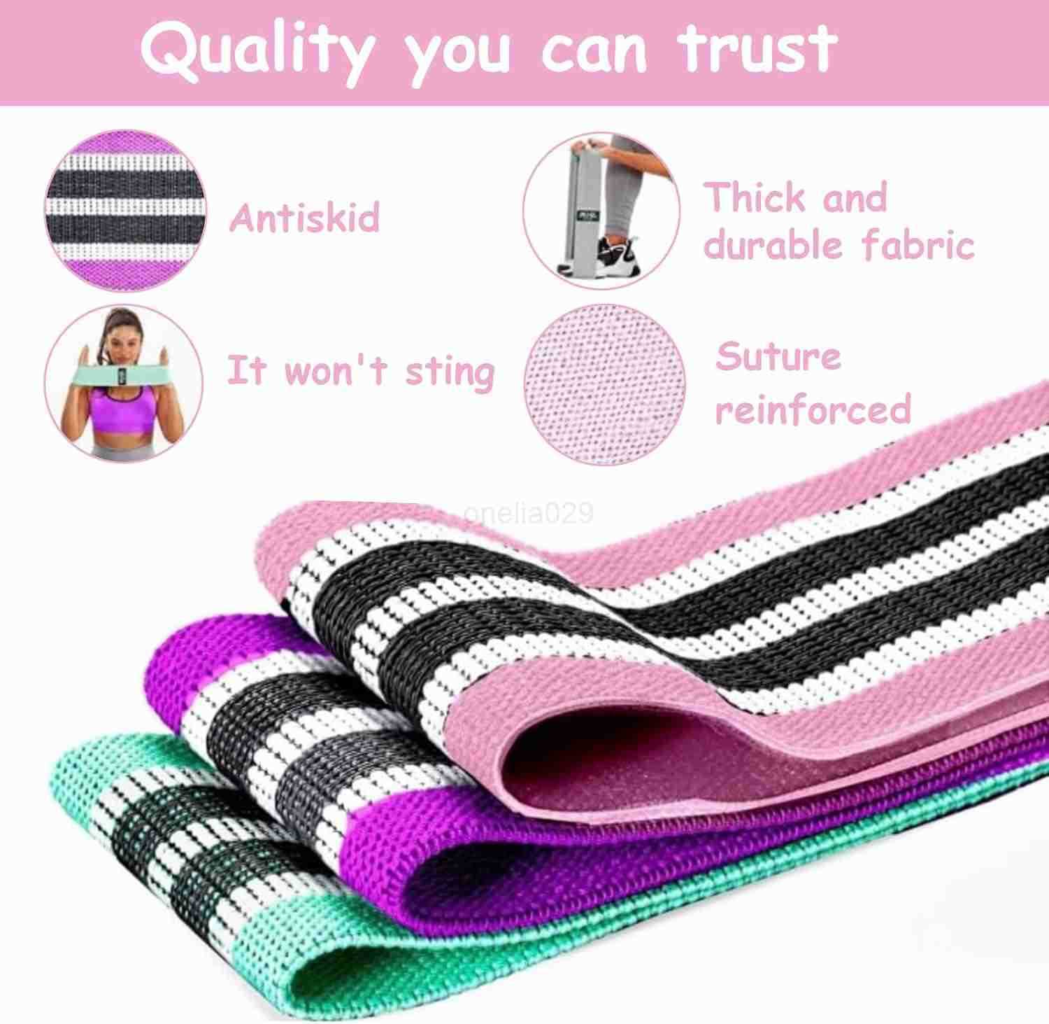Resistance Bands for Working Out Resistance Bands 3 Set of Stretch Exercise Workout Bands for Booty Legs Booty Band for Yoga Starter Set Pilates Worki