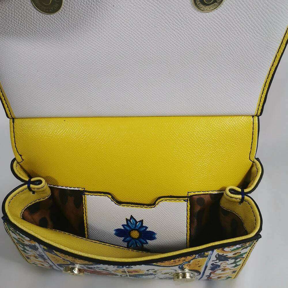 Ladies Handbags Rose Lady Shoulder Tote Bag Leather Female Crossbody Brand Designer Yellow