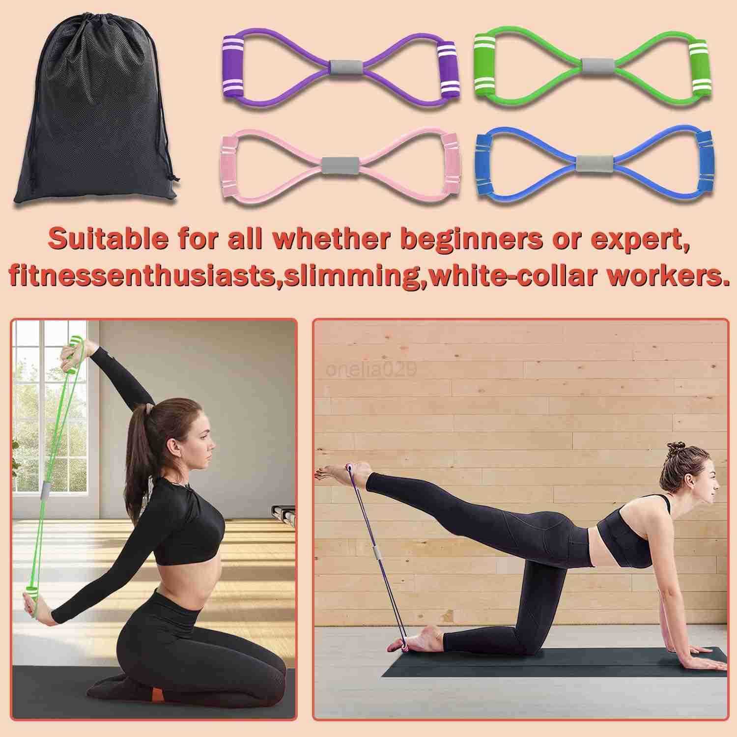 8 FitnESS Band for Home Workouts Arm Chest Shoulder Exercise Stretch Band for Strength Training Men Women 4pcs W250912