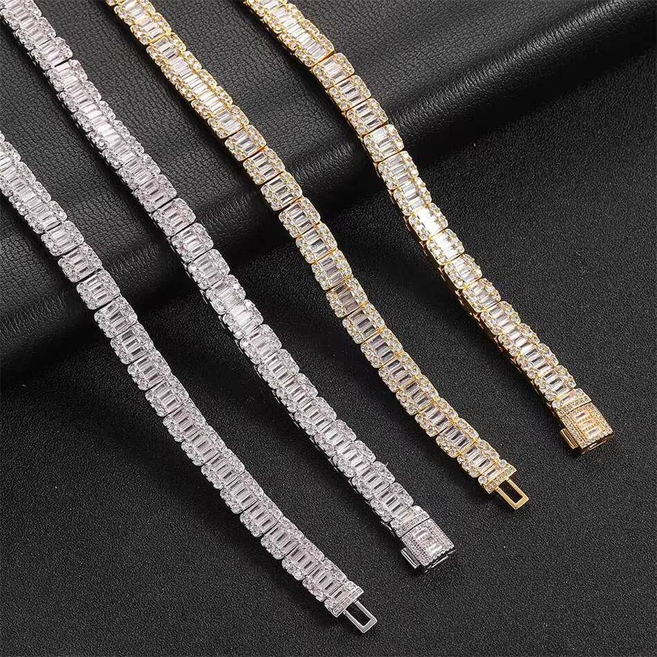 Moissanite VVS D Hip Hop Jewelry Fashion 925 Sliver Men Women Ice Out Moissanite Diamonds Cuban Link Chain Choker Unisex Necklace