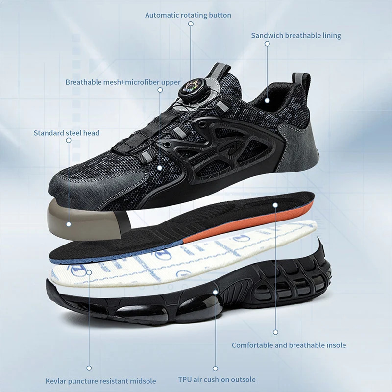 Steel Toe Shoes For Men And Women Comfortable Safe Work Sports Industrial Anti Slip Puncture Resistant Safety 250912