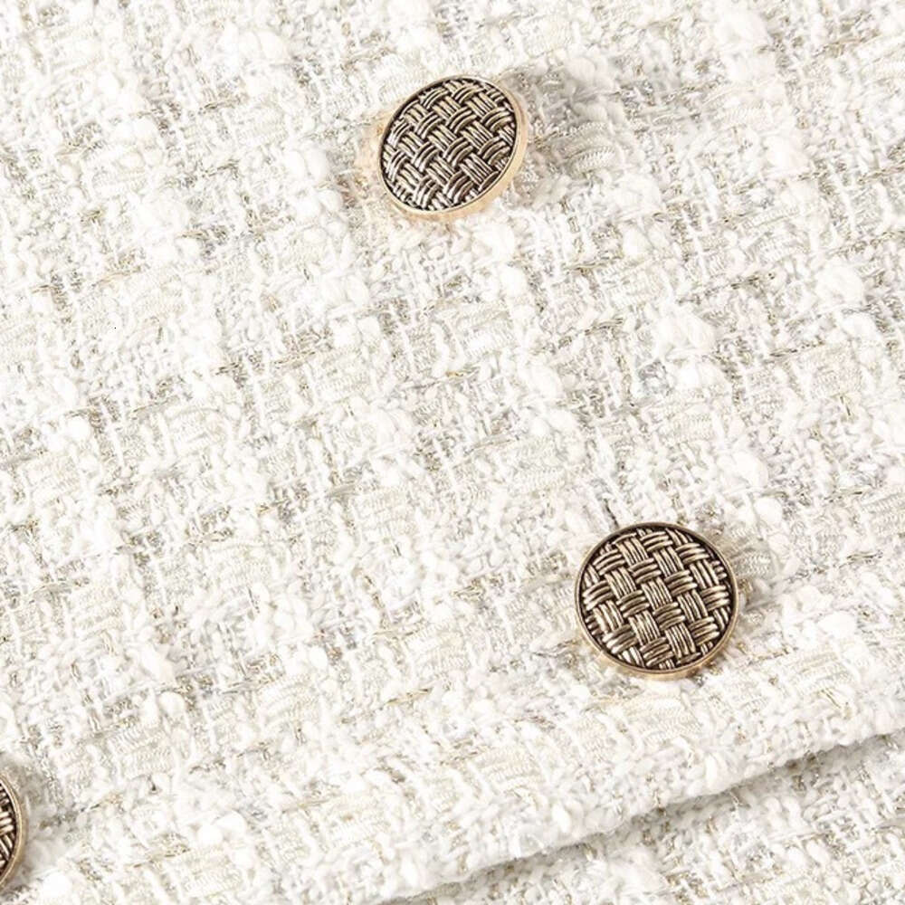 DHEssentials Chanel Style Coat Women's Autumn 2024 New Design Short Tweed Long Sleeve Versatile Top Trendy