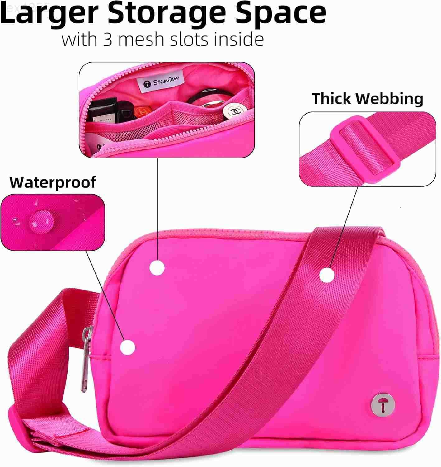 Belt Bag For Women Girls Kids Fanny Pack Fashionable Waist Packs Crossbody Bag With Adjustable Strap Waterproof Hot PinkW250912