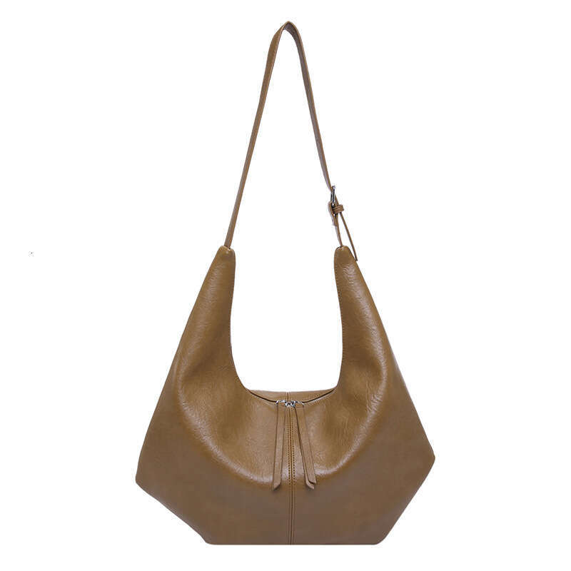 Casual Simple Style Designer Bags Personality Soft Leather Tote for Women Versatile Large Capacity Commuter Shoulder Bag