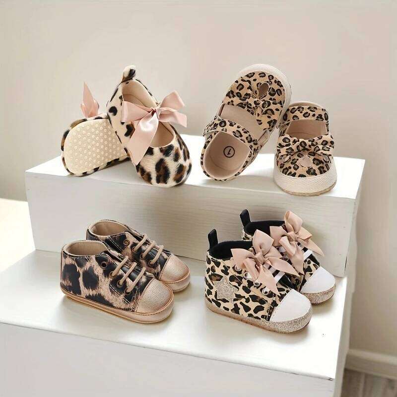 0-1 year old baby Girls fashion leopard print casual sneakers sandals comfortable toddler shoes