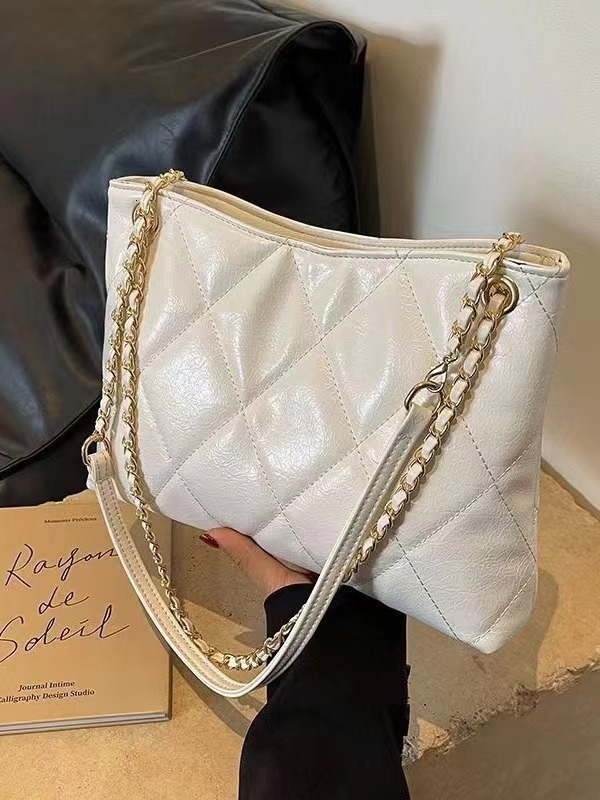 TB BHULAMTE Designer Women's Bag 2025 New Multi Functional Fashion Quilted Embroidery Design Solid Color Chain Commuter Crossbody Bag Single Shou