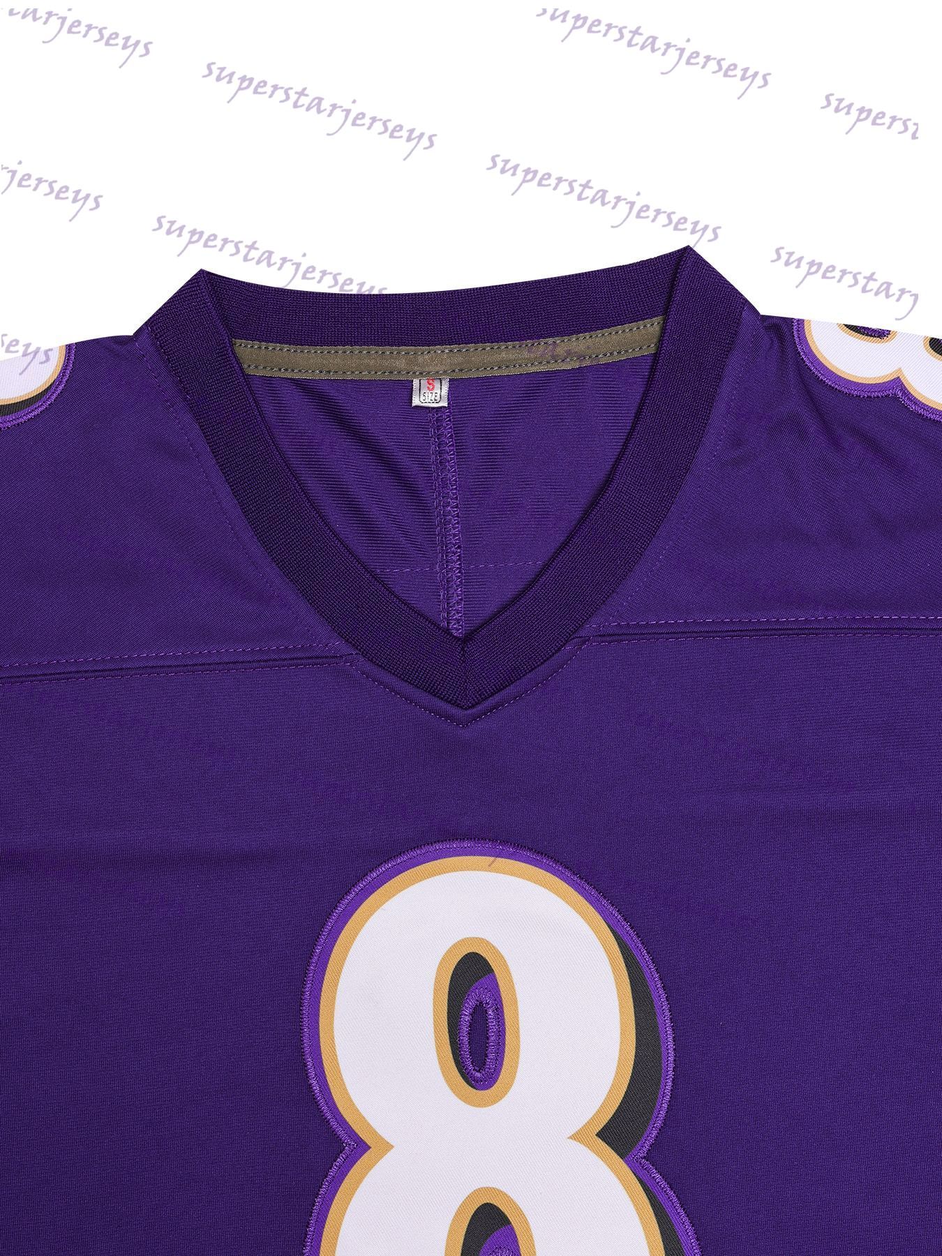 Personalized Custom Football Jersey Lamar Jackson Derrick Henry Zay Flowers Justin Tucker Mark Andrews Isaiah Likely Beckham Jr. Marlon Humphrey Embro
