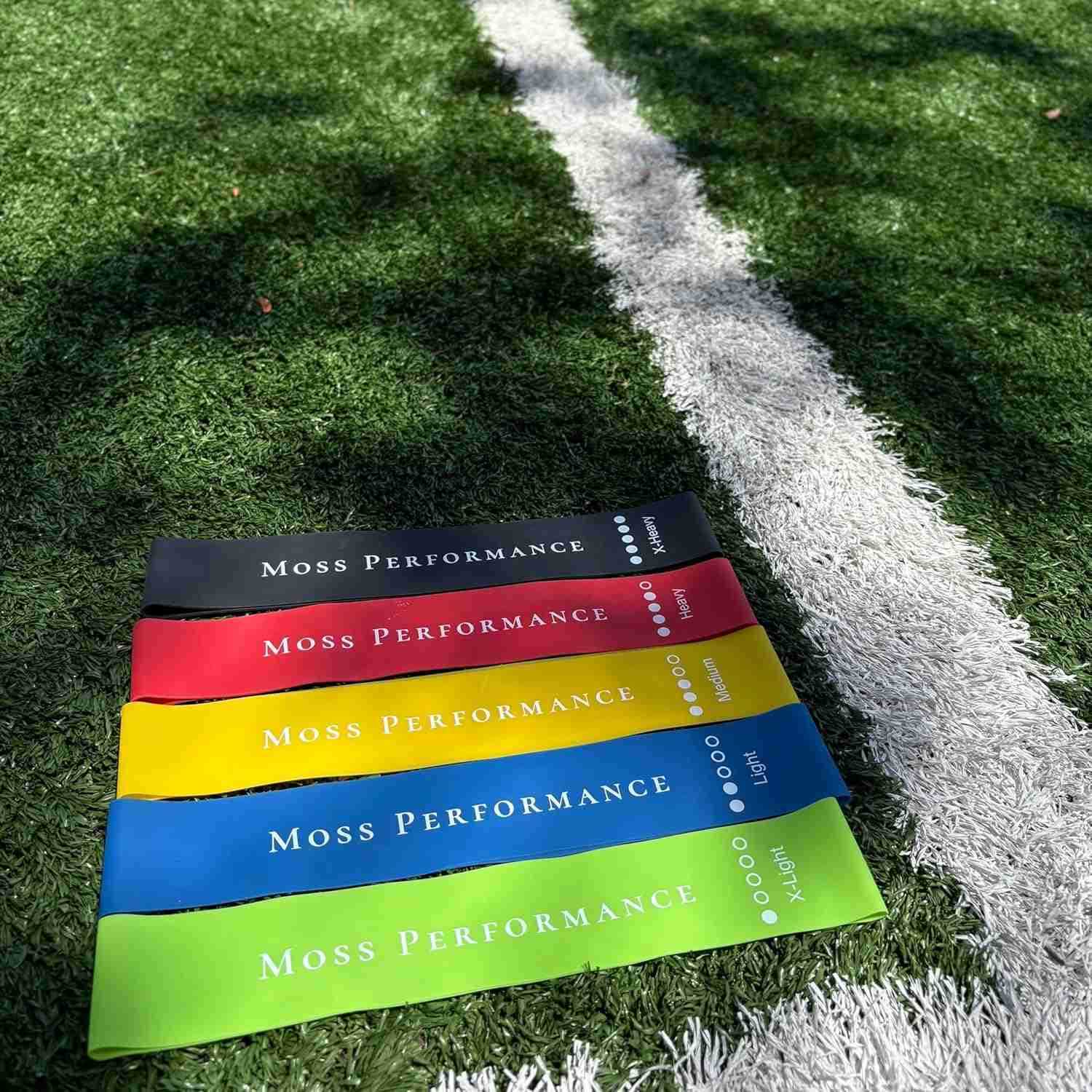 Resistance Bands for Physical Therapy Strength Training Pilates Exercise Home Workouts Strong Latex Rubber Loop Bands Set of 5 W250912