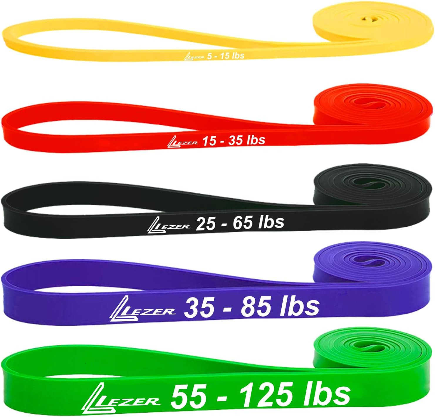 Resistance Bands Pull Up Bands for Home Gym Fitness Stretching Physical Therapy Training Includes Instruction W250912