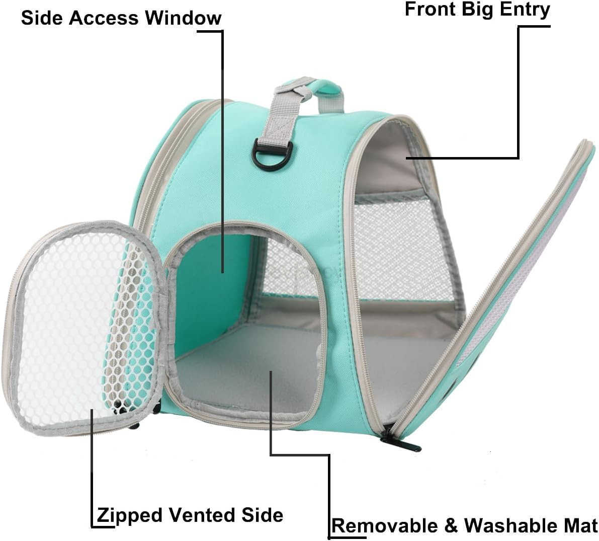 Bearded Dragon Travel CarrierLizards Carrier Small Animal Travel Carrier for Sugar Glider Hedgehog Rat Parrot Bird Guinea Pig Portable Guinea Pig Trav