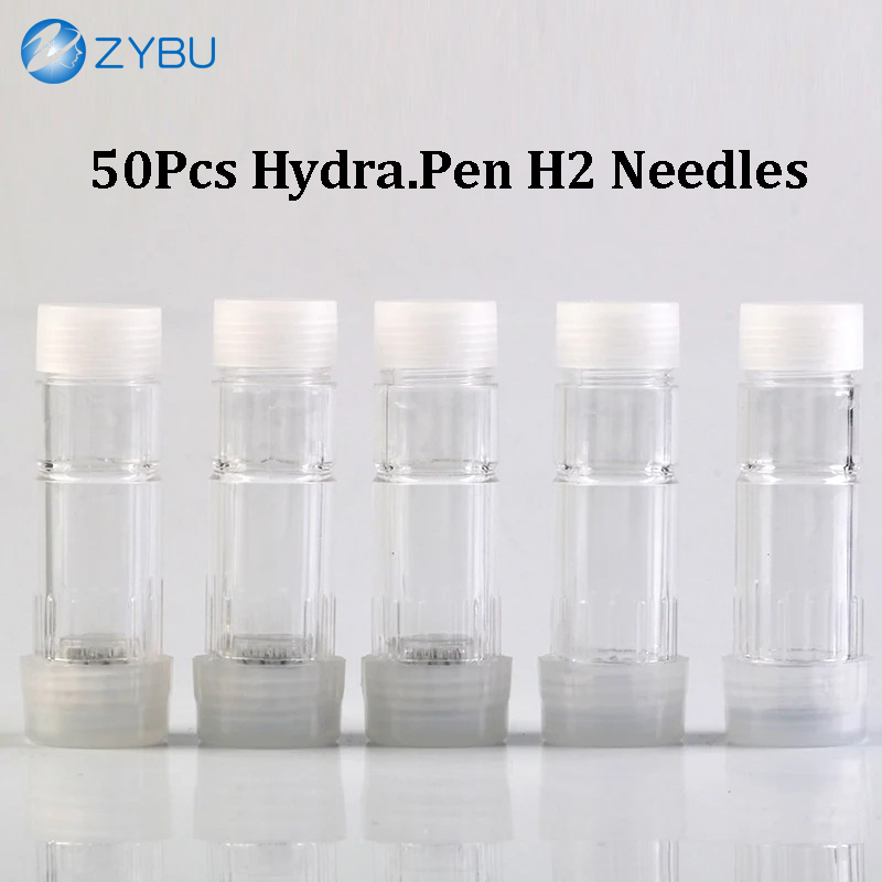 Hydrapen H2 Cartridges 50Pcs Needles 0.25mm 0.5mm 1.0mm 12Pins Nano HR HS MTS Dermapen Tips Hydra Pen Replacement Mesotherapy Heads Derma Stamp