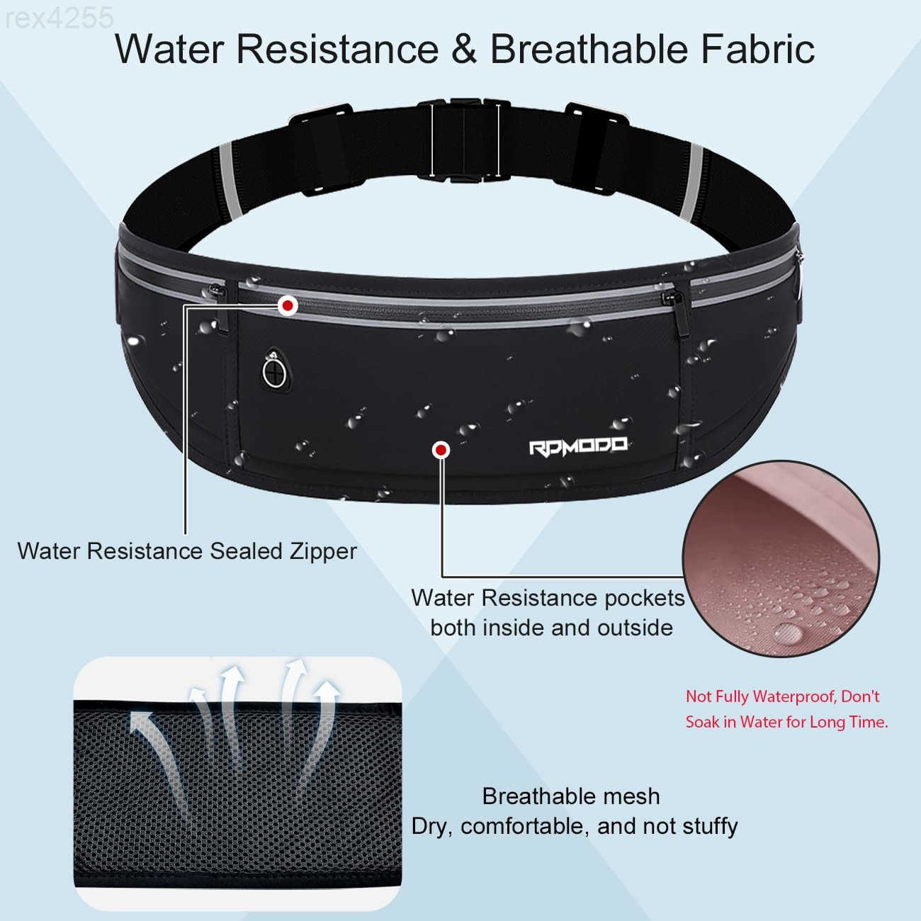 Slim Running BeltWater Resistant Fanny Pack for Women Men3 Pocket Phone Holder for Running Walking CyclingAdjustable Reflective Running Waist Bag for 