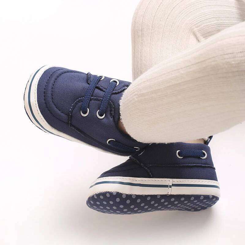 "Baby Canvas Shoes 0-18M - Spring/Autumn First Walkers Soft & Comfortable | Casual Sports Sneakers"