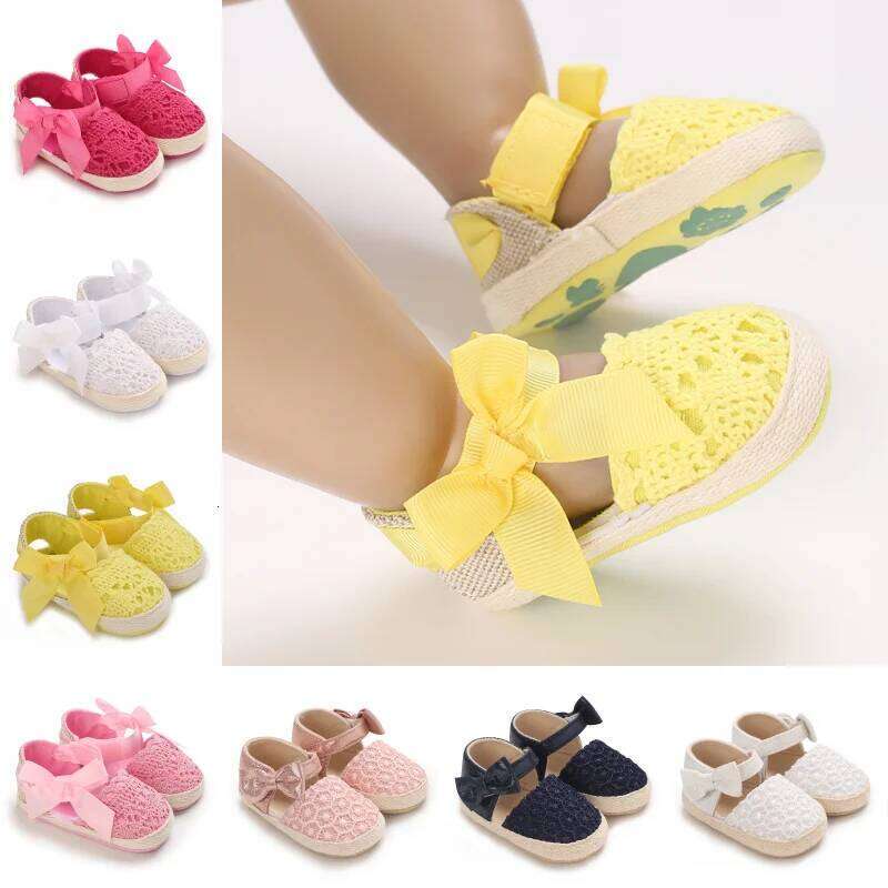 Summer Fashion Baby Bow Sandals 0-18M Soft Sole Comfortable Casual Walking Shoes for Girls