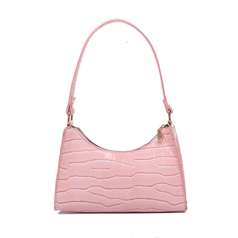 Fashion women's Korean version small fresh armpit bag crocodile pattern retro personality single shoulder handbag wholesale new casual fashion tr