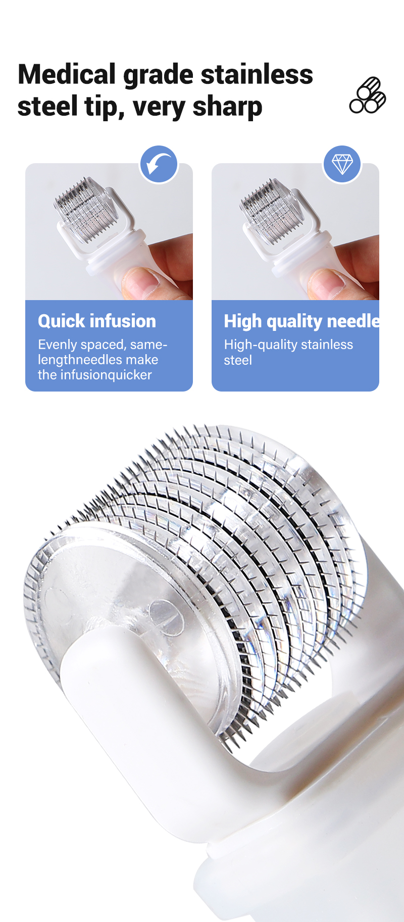 Skin Treatment Kit by Conpuvon Featuring Roll-on Needle Therapy & Serum Delivery System
